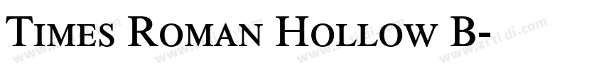 Times Roman Hollow B字体转换